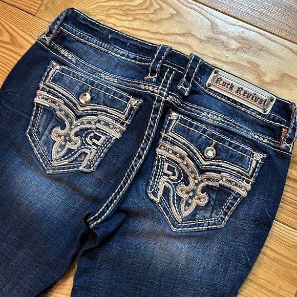 Rock Revival “Ferry” Mid-Rise Boot Cut Jeans, Sz 29